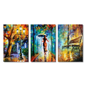 Abstract Landscape Wall Art Canvas Paintings Posters and Prints Forest Street Rainy Pictures for Living Rome Home Cuadros Decor