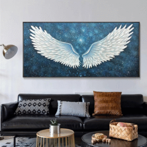 Abstract Canvas Paintings: Angel Wings Wall Art Prints for Living Room Home Decor