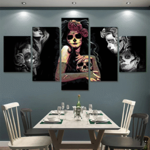 Modular Evil Skull Canvas Pictures Home Decor 5 Pieces Horrible Paintings HD Prints Abstract Wall Art Poster Framework