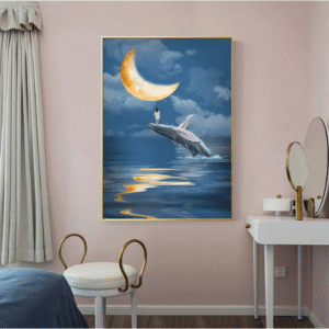 Modern Wall Art Seascape Paintings on Canvas Dolphin Posters and Prints for Kids Living Room Dinner Wall Pictures Cuadros Decor