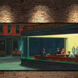 Vintage Classic Famous Nighthawks Edward Hopper 1942 Contemporary Art Poster Canvas Painting Wall Print Picture Room Home Decor