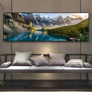 Landscape canvas lake forest and mountain landscape paintings wall art decoration posters living room and bedroom printing imagesC250421